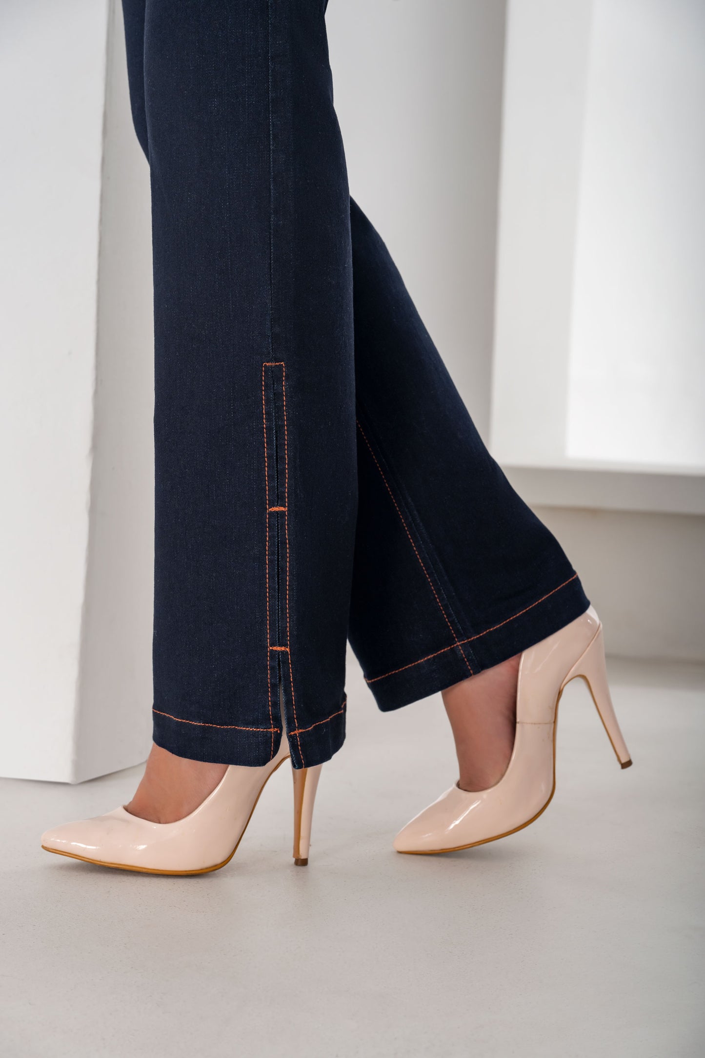 Jean Pretina Alta Control Abdomen - Bota Recta Ref 1768