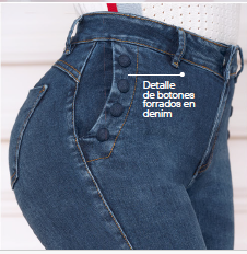 Jean Indigo Licrado Flare unidades limitadas Ref 2144