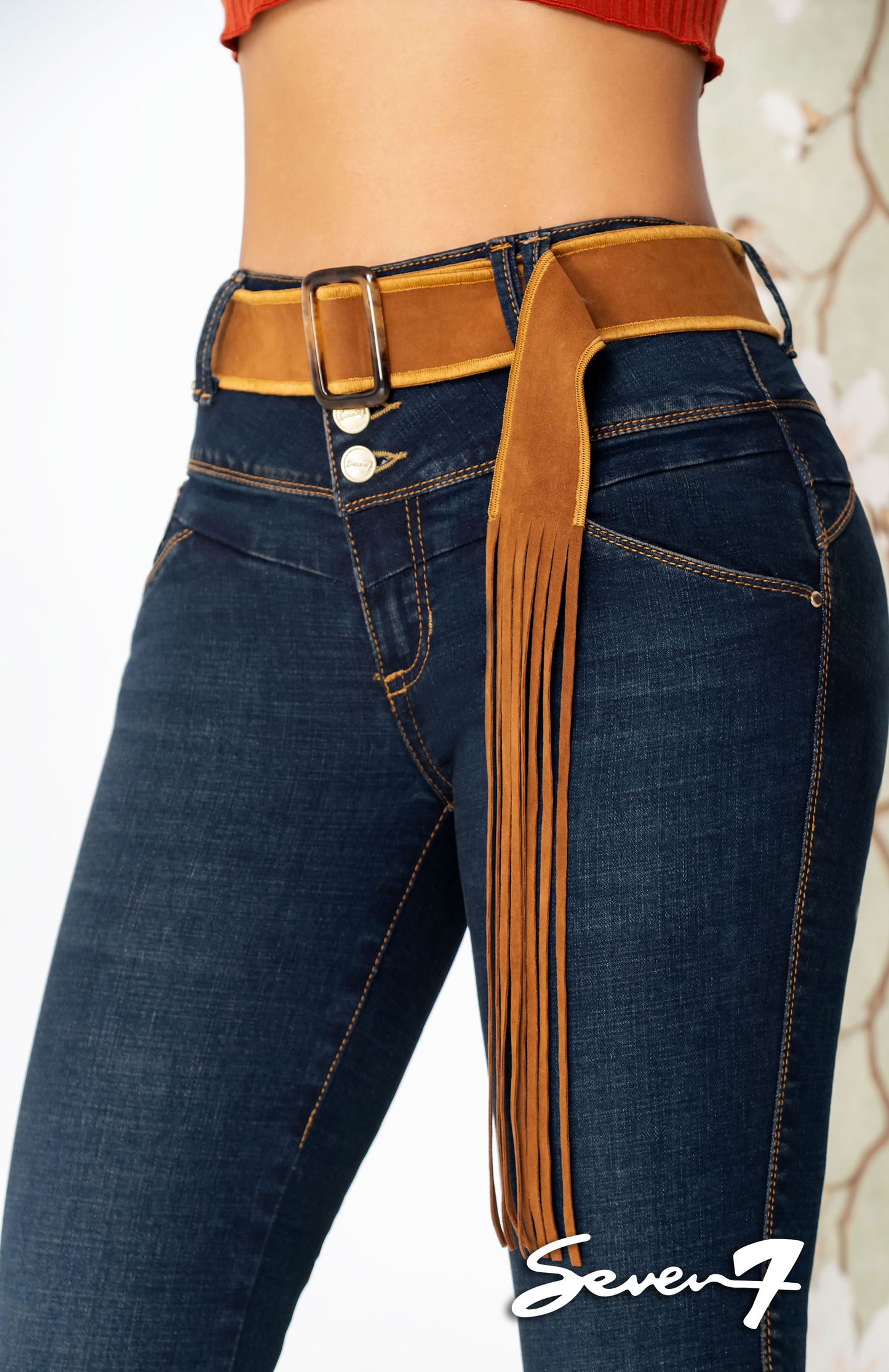 Jean Pretina Alta Control Abdomen - Bota Campana Ref 1701