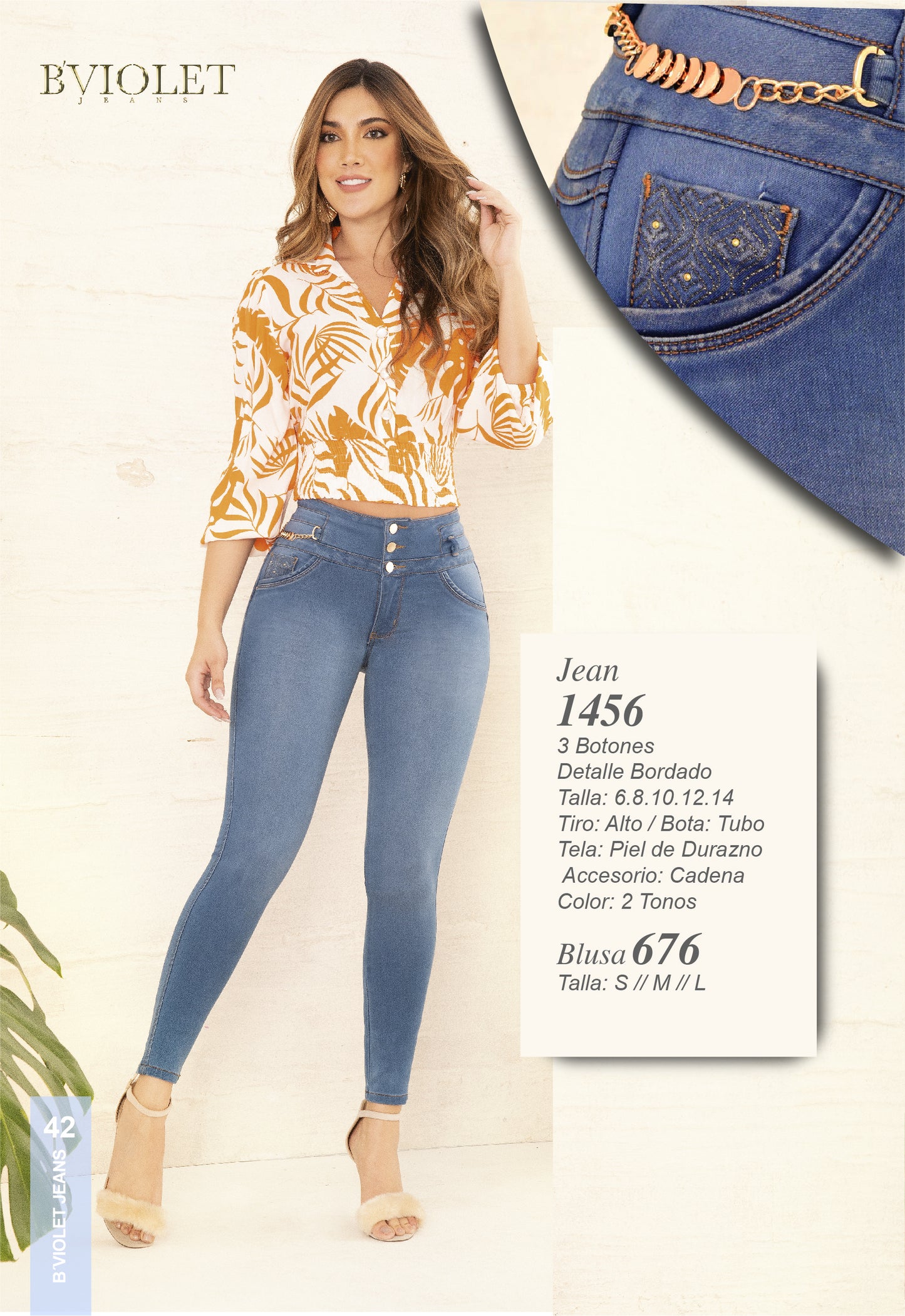 Jeans B´violet Claro Ref 1456