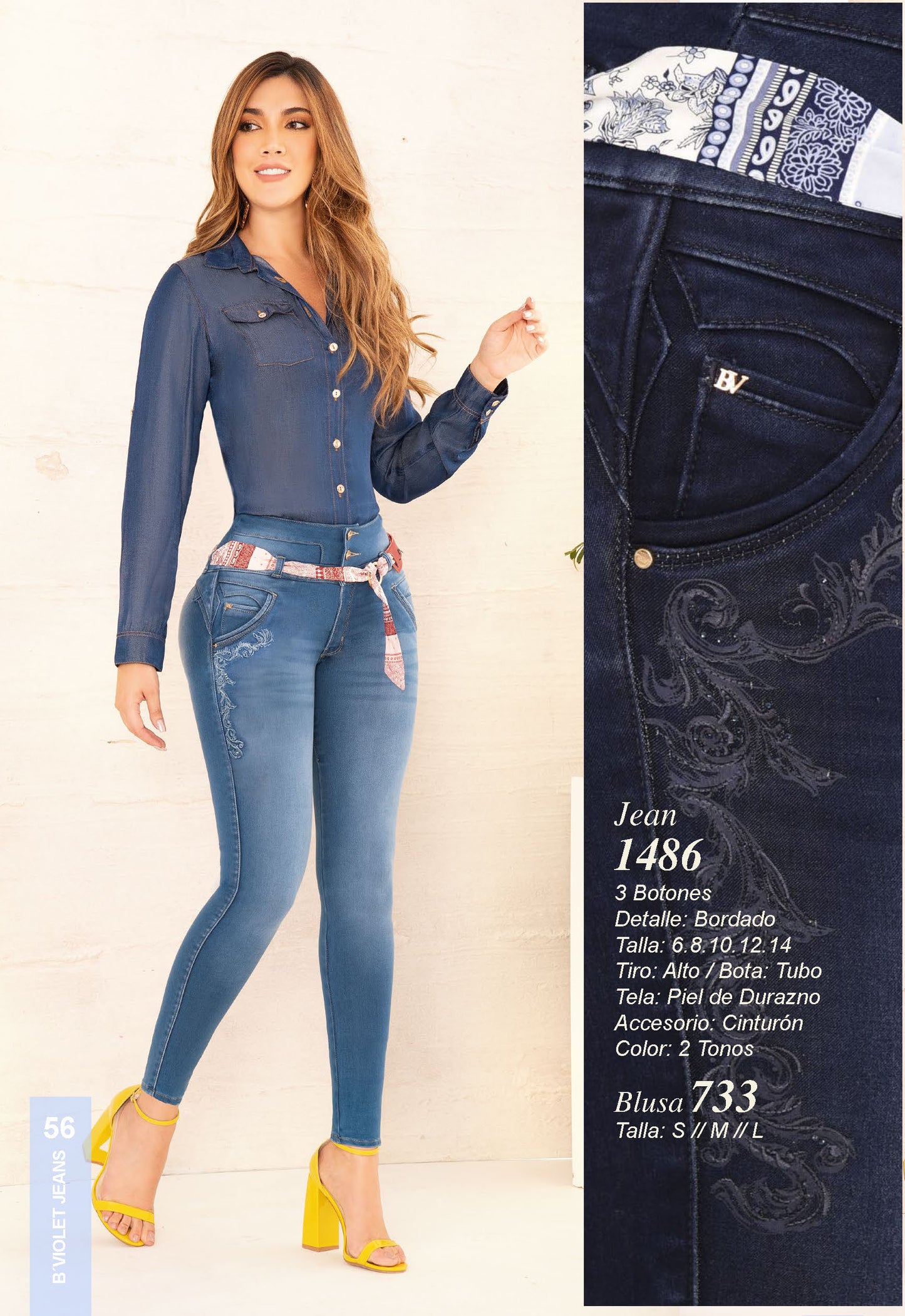 Jeans B´violet Claro Ref 1486