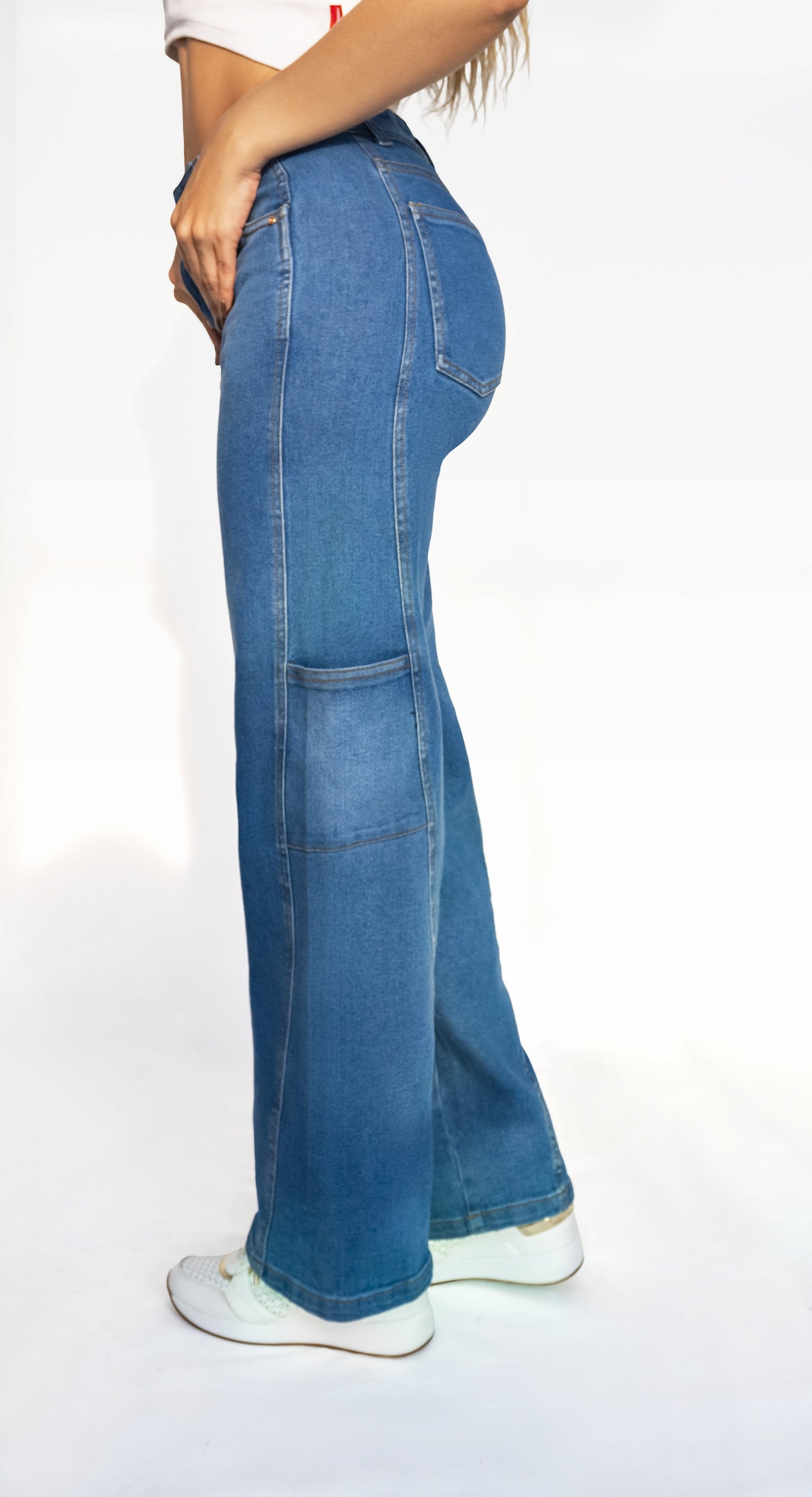 Jean Tiro Alto 1 Botón - Bota Palazzo Ref 1797