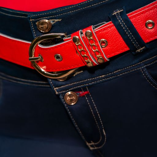 Jean Pretina Alta Con Faja - Bota Recta Ref 1369