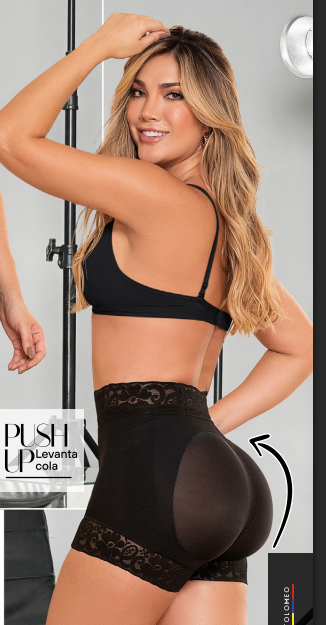 Panty Cachetero Levanta Cola Negro NO TIENE CAMBIO Ref FN-3000