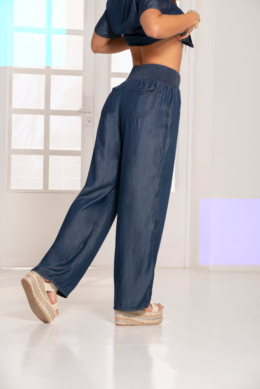 Pantalón Chambray Azul Ref 1915