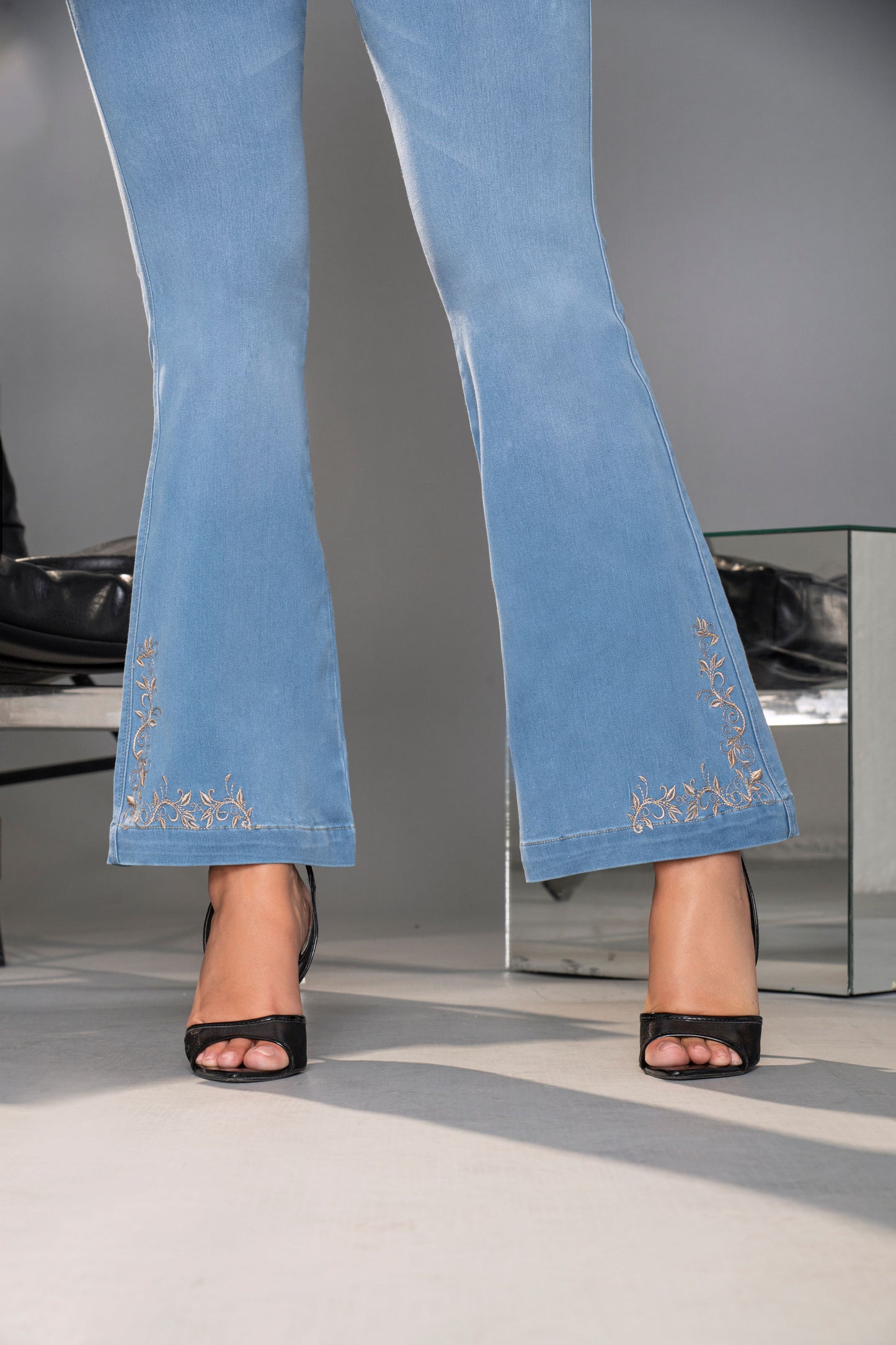 Jean Push Up Piel Durazno Bota Campana Ref 2010