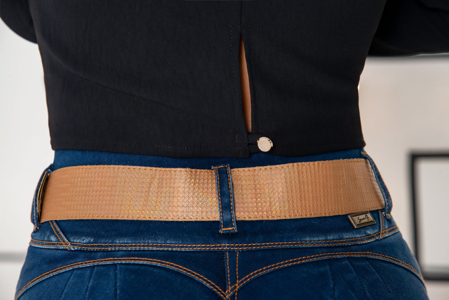 Jean Pretina Alta Control Abdomen - Bota Tubo Ref 1347