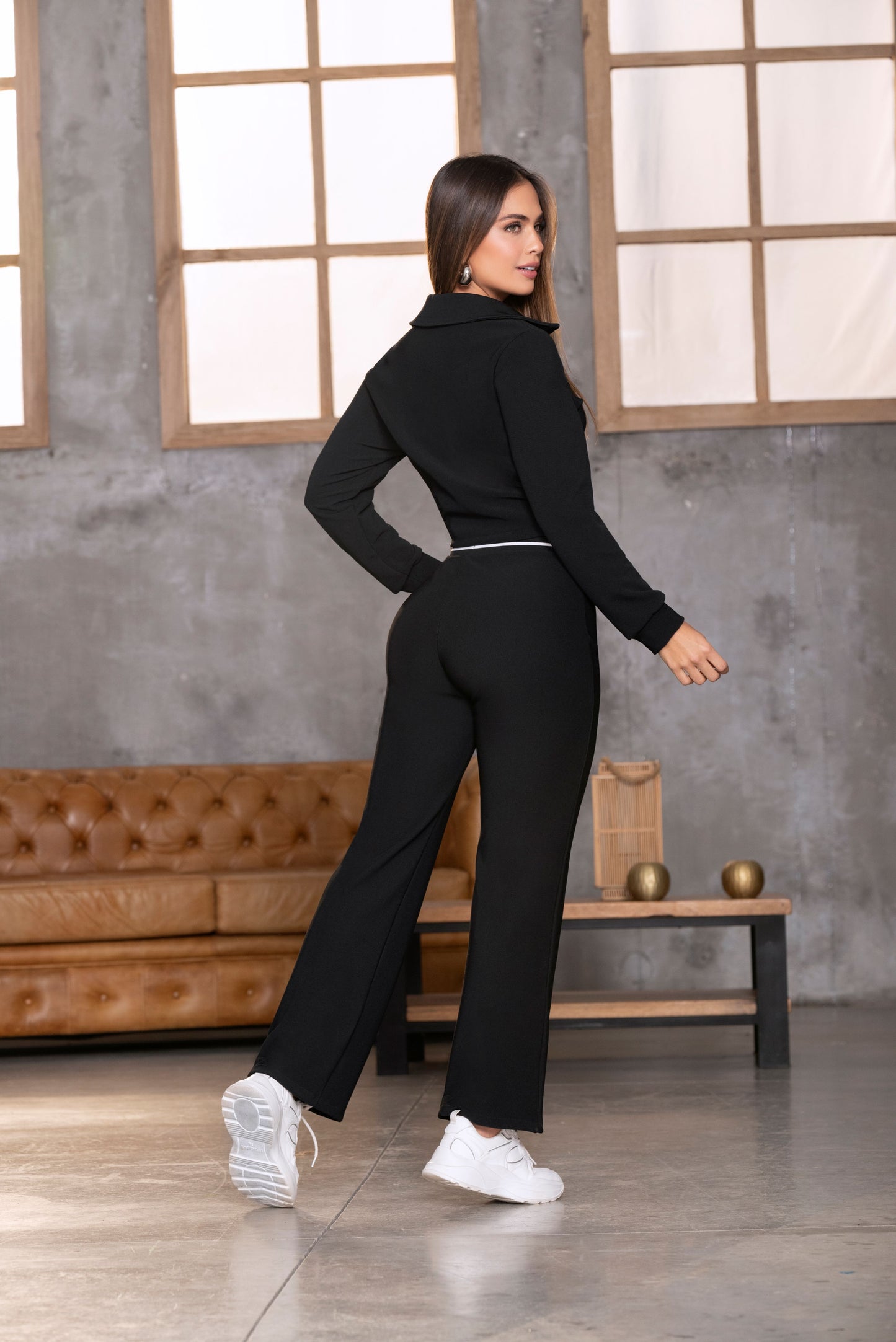 Conjunto Negro Rib Pesado Ref Y-594