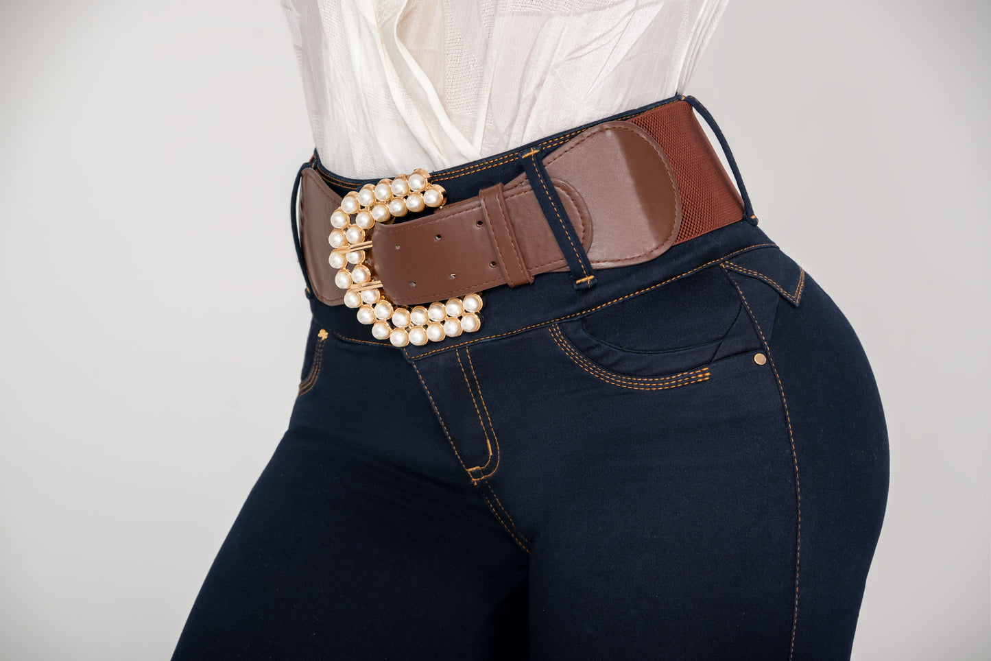 Jean Pretina Alta Control Abdomen - Bota Recta Ref 1643