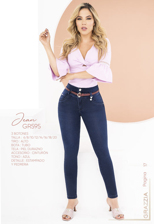 Jeans Grazzia by B´violet  Cinturón Ref 595