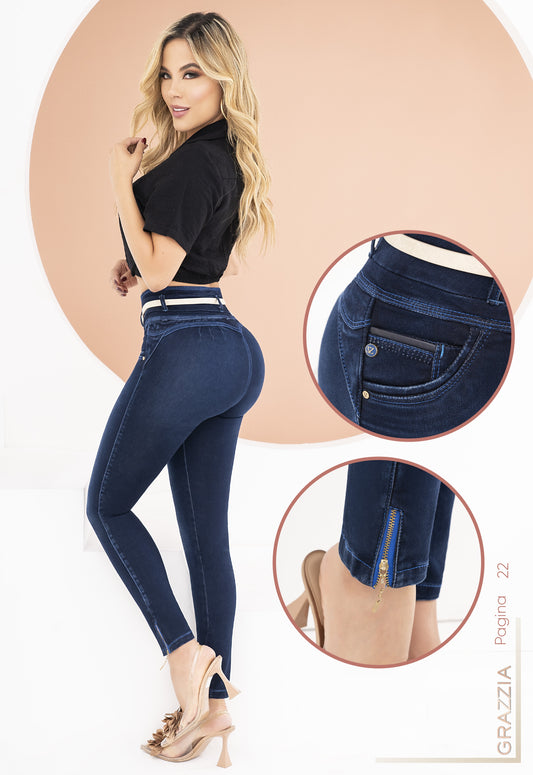 Jeans Grazzia by B´violet Tobillero Cinturón Ref 579