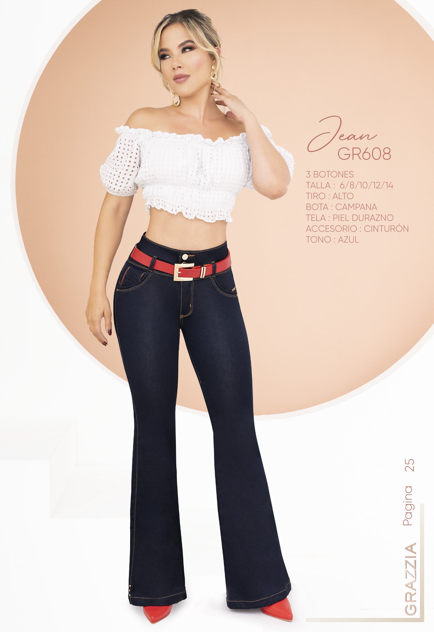 Jeans Grazzia by B´violet Campana Cinturón Ref 608
