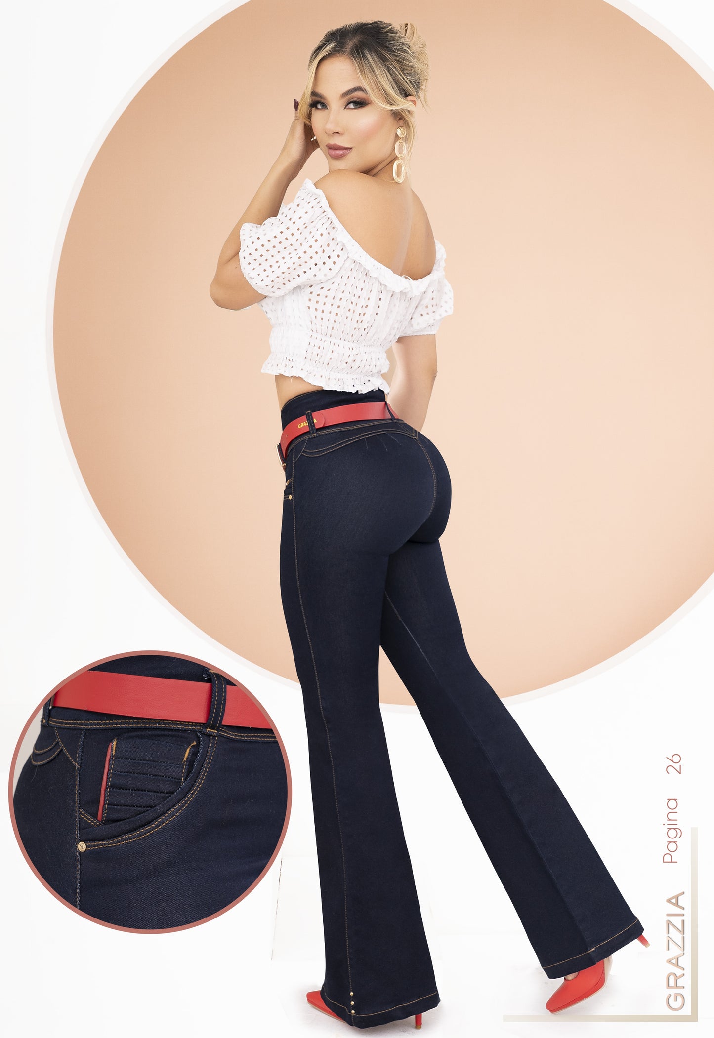 Jeans Grazzia by B´violet Campana Cinturón Ref 608