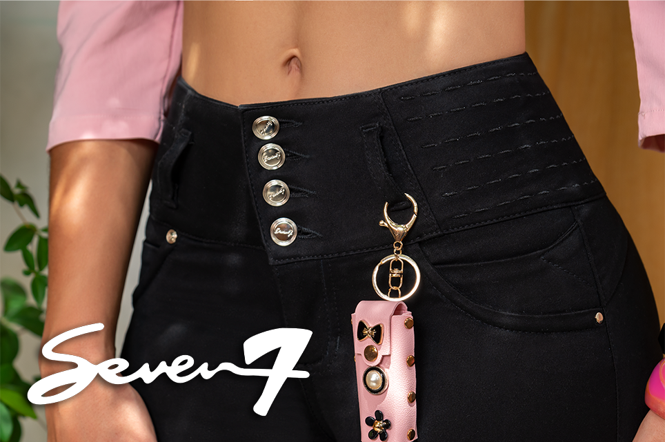 Jean Pretina Alta Control Abdomen - Bota Tubo - Negro Ref 1689