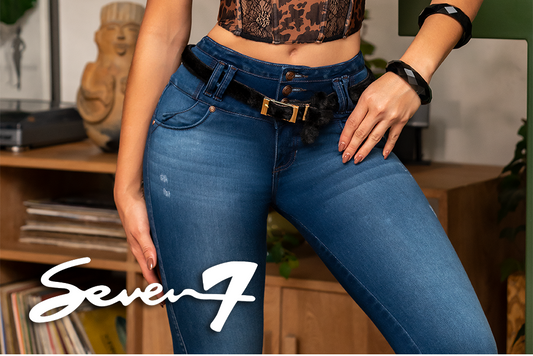 Jean Pretina Alta Control Abdomen - Bota Campana Ref 1681