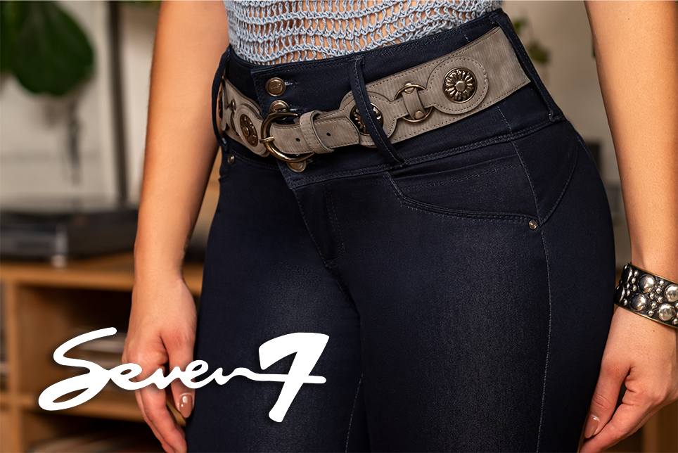 Jean Pretina Alta Control Abdomen - Bota Tubo Ref 1674