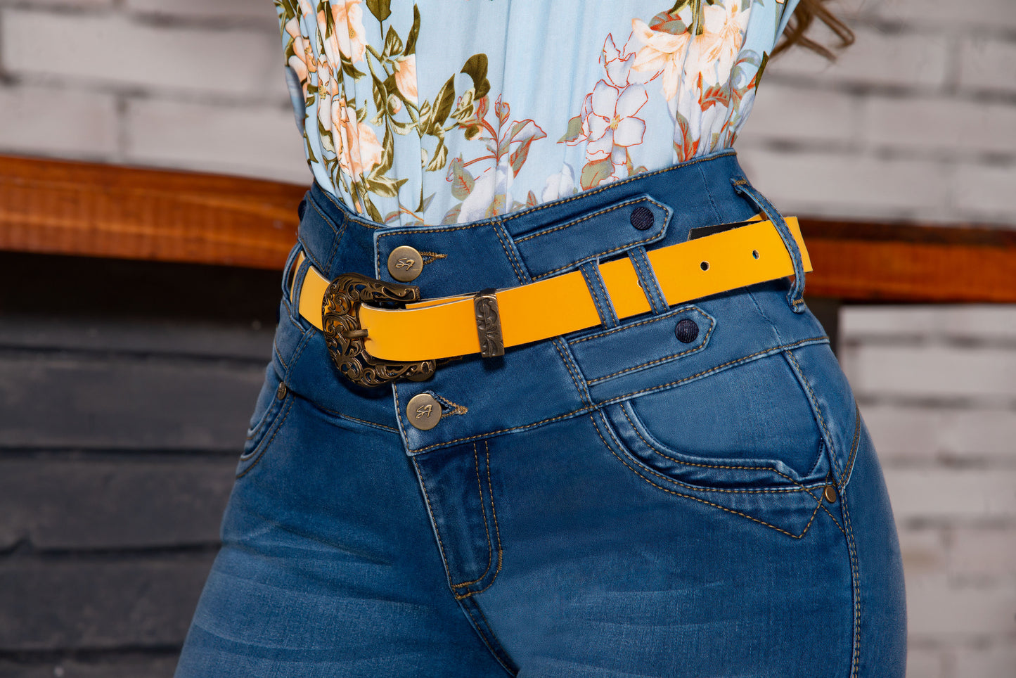 Jean Pretina Alta Control Abdomen - Bota Tubo Ref 1253