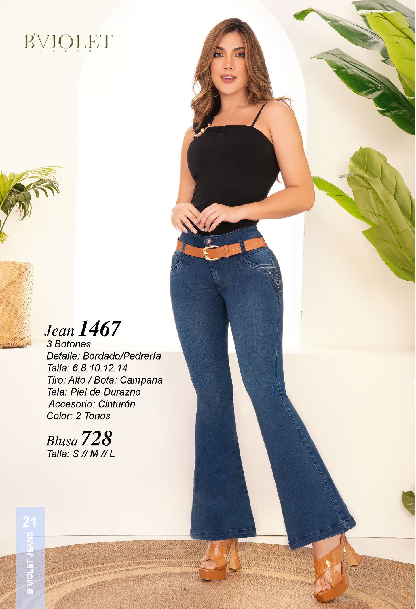 Jeans B´violet Claro  Ref 1467